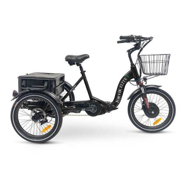 Jorvik Elite voornaaf elektrische opvouwbare driewieler met dubbele batterij JET-E2FH